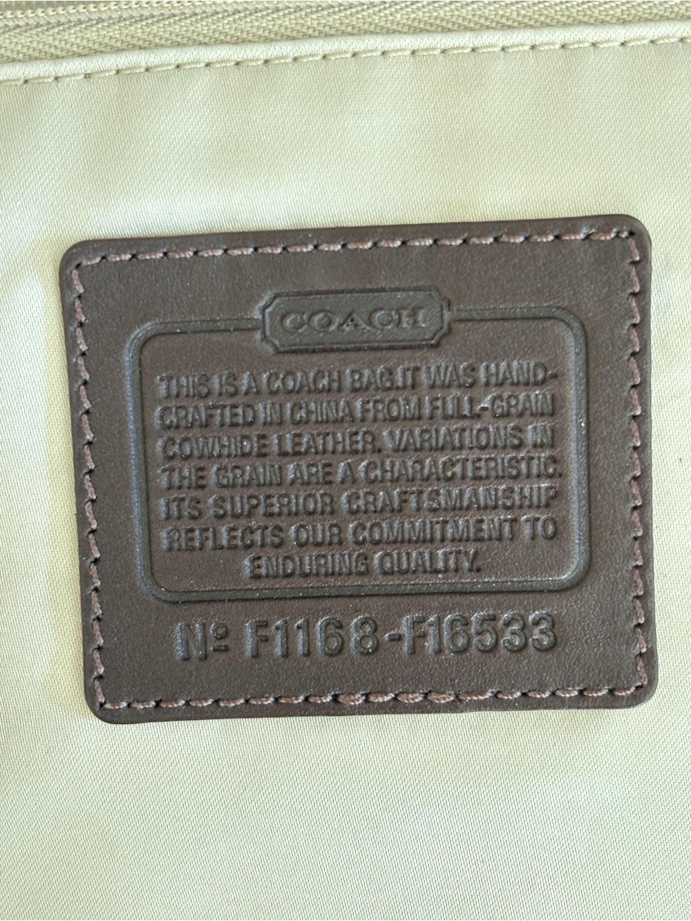 Coach Penelope Chocolate Brown Gold Hardware Snakeskin Lining with Snakeskin Tag - Picture 4 of 9